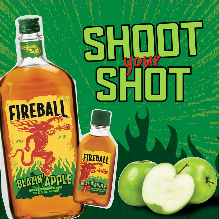 Fireball Blazin Apple Cinnamon Whisky, 750ml, 66 Proof, Plastic