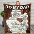 thumbnail image 1 of LHSHID Fathers Day Birthday Gifts from Daughter Gifts for Dad from Daughter Best Dad Bday Present Idea for Father Husband Men Him to My Dad Healing Thoughts Blanket 30"x40", 1 of 7