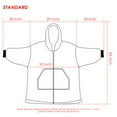 thumbnail image 3 of Bodychum Blanket Hoodie Oversized Wearable Blanket Fleece Sweatshirt Deep Pockets with Front Zipper Gray, 3 of 6
