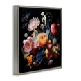 thumbnail image 4 of Stupell Industries Vintage Dark Bouquet Plants & Flowers Painting Gray Floater Framed Canvas Art Print Wall Art, 18 x 18, 4 of 10