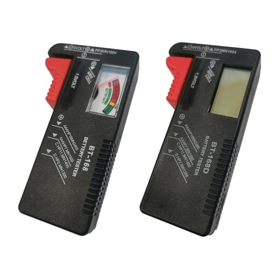 OHLGT Universal Battery Tester for AA AAA C D 1.5V 1.2~4.8V 9V Button Cell Batteries,Household Battery Life Level Testers (Model BT-168   BT-168D)