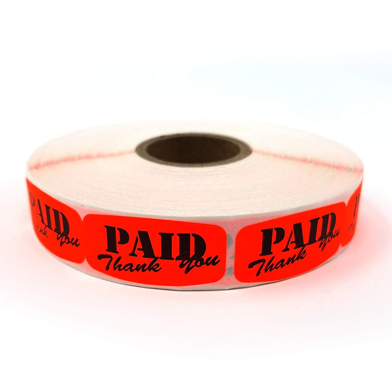 Paid Fl Red   LABELS 1000 PER ROLL GREAT STICKERS