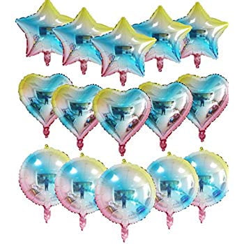 18/" FOIL BALLOON TABLE DISPLAY DECORATION BIRTHDAY PARTY UNICORN HEART