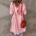 thumbnail image 4 of CILENON Jackets for Women Trendy Womens Round Neck Knitted Cardigan Loose Solid Color Sweater Coat (Pink,XXL), 4 of 6