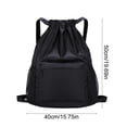 thumbnail image 3 of Dmlowu Waterproof Gym Bag for Men Women, Lightweight Foldable Drawstring Backpack with Multi Compartments, Large Capacity Sports Bag for Football Tennis Swimming, 3 of 6