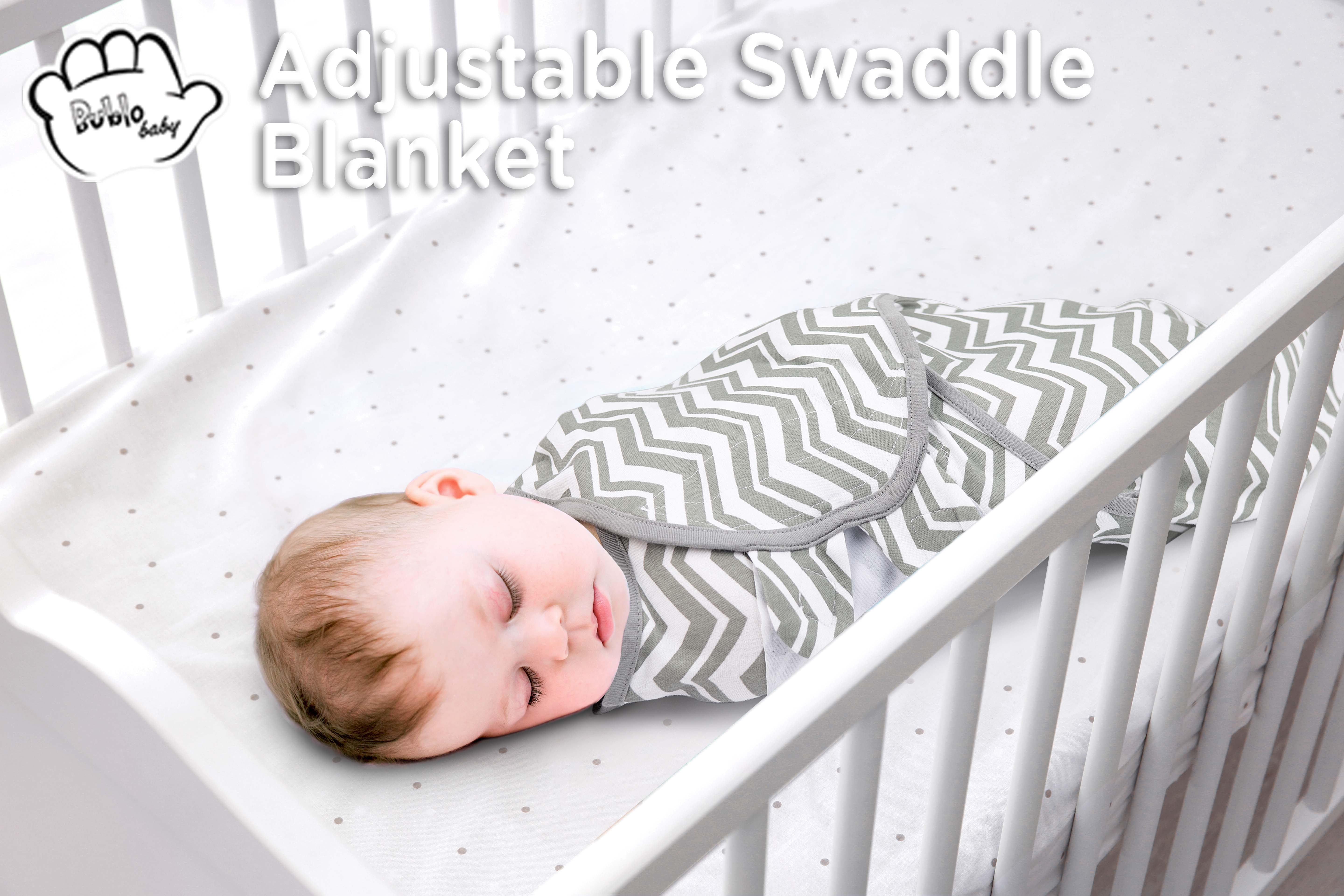 Baby Swaddle Blankets Wraps for Newborn Boy and Girl, 0-3 Months,  Small/medium, Aqua/Grey