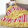 thumbnail image 6 of Fuzoiu Popcorn Print Ultra-Soft Micro Fleece Blanket,All Seasons Flannel Throw, Lightweight Blanket for Bed, Sofa, Couch, Movie Night, Camping, and Travel-60"x50", 6 of 7