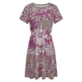 thumbnail image 4 of Jouy Pattern Sundress Short Sleeve Dress Summer Women Clothes Dress for Women Dresses, 4 of 7
