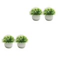 thumbnail image 4 of Guardoinrt 2piece Potted Simulation Plants Adding Beauty And Style To Any Setting Durable Pot Bonsai Ornament Clear white 2Set, 4 of 6