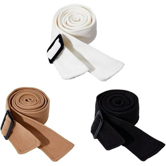3 Styles Wool Belt Wide Trench Coat Replacement Belt Band Cinch Tie with Resin Slide Buckle DIY