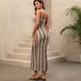 thumbnail image 5 of Resort-style halter-neck bodycon ethnic striped knit dress, 5 of 5