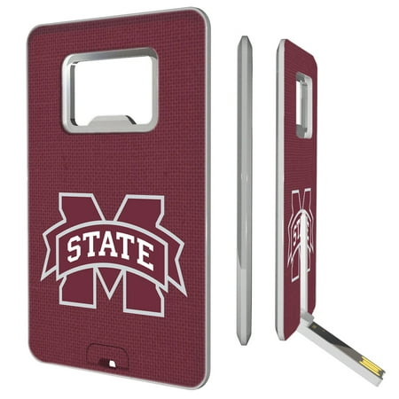 Mississippi State Bulldogs 16GB Credit Card Style USB Bottle Opener Flash Drive - No