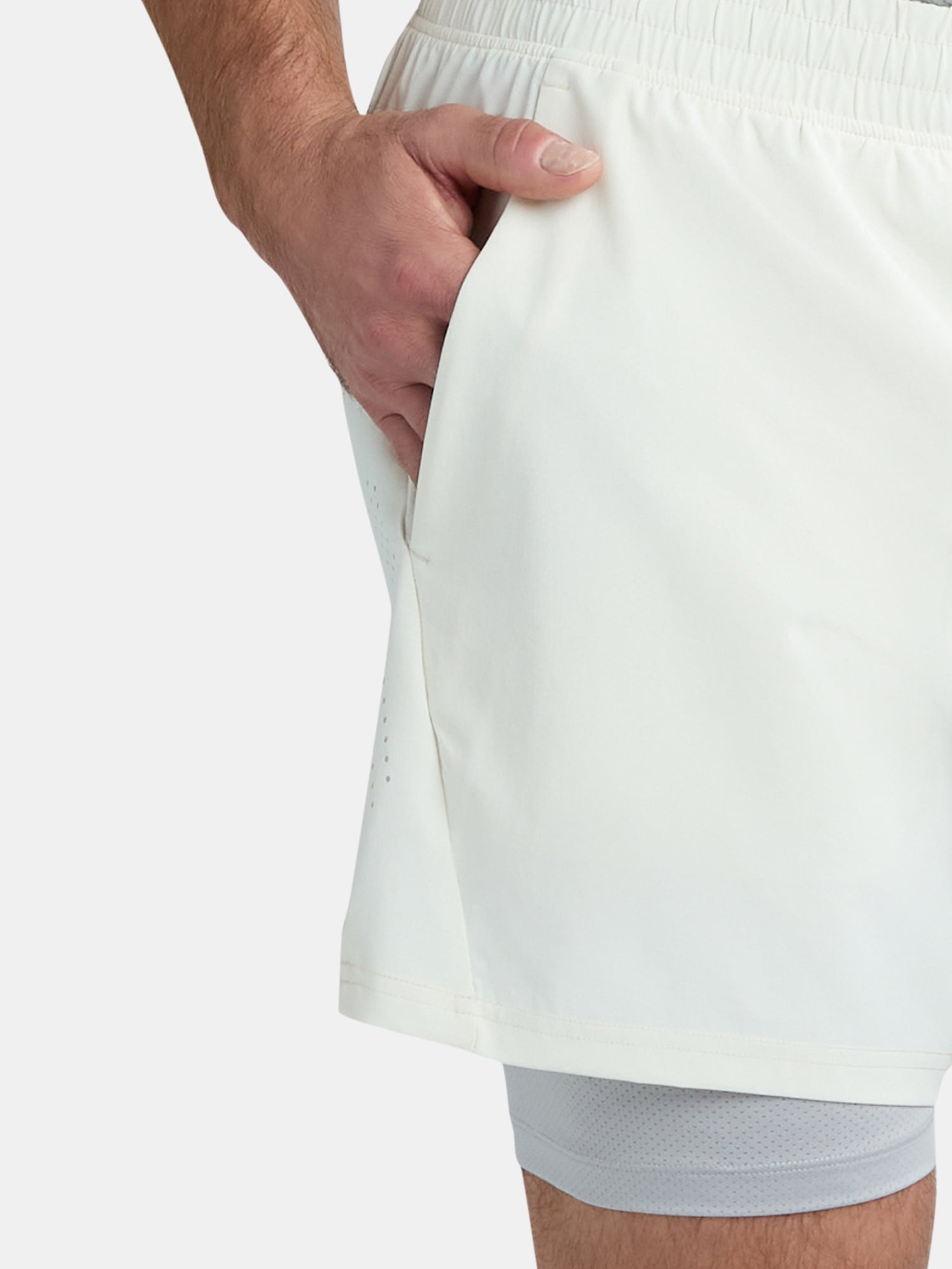 Athletic Works Men's and Big Men's 2 in 1 Gym Shorts with Liner, 6" & 8" Inseams, Sizes S-3XL