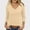 Beige#01, variant on Yteetum 3/4 Length Sleeve Summer Tops for Women Fashion Long Sleeve V Neck T Shirts Top Ladies Casual Solid Color Lightweight Comfortable Three Quarter Sleeved V Neck Vacation T Shirt Blouses Outfits