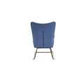 thumbnail image 4 of Modern Nursery Rocking Chair with High Wing Backrest, Glider Rocker with Iron Frame and Wood Base, Accent Armchair for Living Room, Reading Room, Bedroom, Blue, 4 of 7