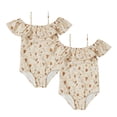 thumbnail image 4 of AJZIOJIRO 6M-8T Baby Girls Summer Swimsuit UPF 50+ Sun Protection Swimwear Toddler Infant Ruffle Floral Bathing Suits, 4 of 6