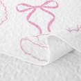thumbnail image 5 of Erosebridal Pink Starfish Bow Knot Bed Spread Queen for Girls,Ocean Theme Princess Bow Queen Coverlet Set for Teens Adults, 5 of 7
