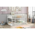 thumbnail image 4 of HomeRoots 403663 Pastel White Full Over Full Size Dual Ladder Bunk Bed, 4 of 10