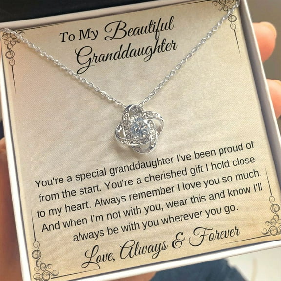 To My Beautiful Granddaughter A Cherished Gift Personalized Pendant Necklace
