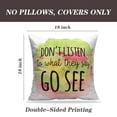 thumbnail image 2 of LALILO Throw Pillow Covers Inspirational Quote Life Positive Cushion Cover 18" x 18", 2 Pack, 2 of 6