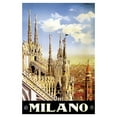 thumbnail image 2 of Italy - Milano  - Vintage Travel Poster (11x17Inches(BlackWood-Framed)), 2 of 6