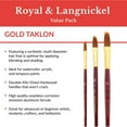thumbnail image 4 of Royal & Langnickel 3pc Golden Taklon Flat Comb™ Brush Set, 4 of 8