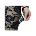thumbnail image 5 of Sunisery Women Sexy Lace Rose Pattern See Through Footless Tights Leggings Pantyhose Stockings, 5 of 6