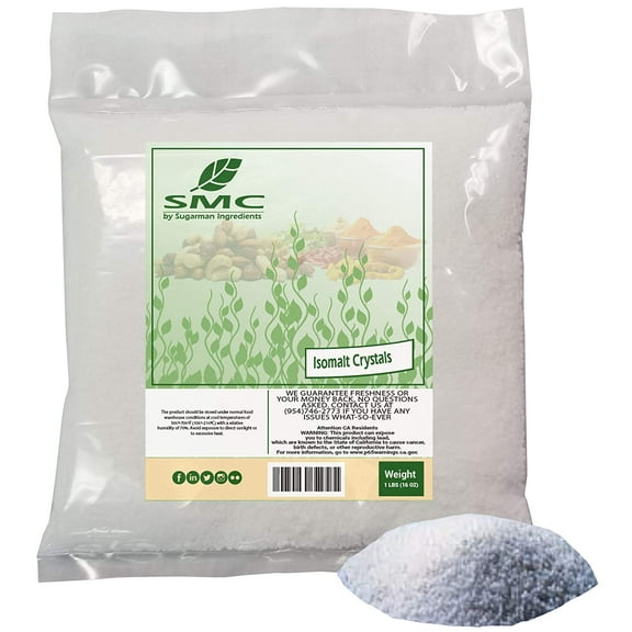 Naturejam Isomalt Crystals 1 Pound Bulk Bag 16 Ounces-Sugar Replacer for use in Food