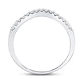 thumbnail image 4 of 14K White Gold Womens Round Diamond Wedding Wrap Ring Guard Enhancer 1/2 Cttw, Womens Size: 5-10, 4 of 4