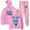 pink, variant on Jey Uso Yeet Merch Logo Casual Hoodie Set Pocket Drawstring Hoodie Men's and Women's Sportswear Strap Sweatpants