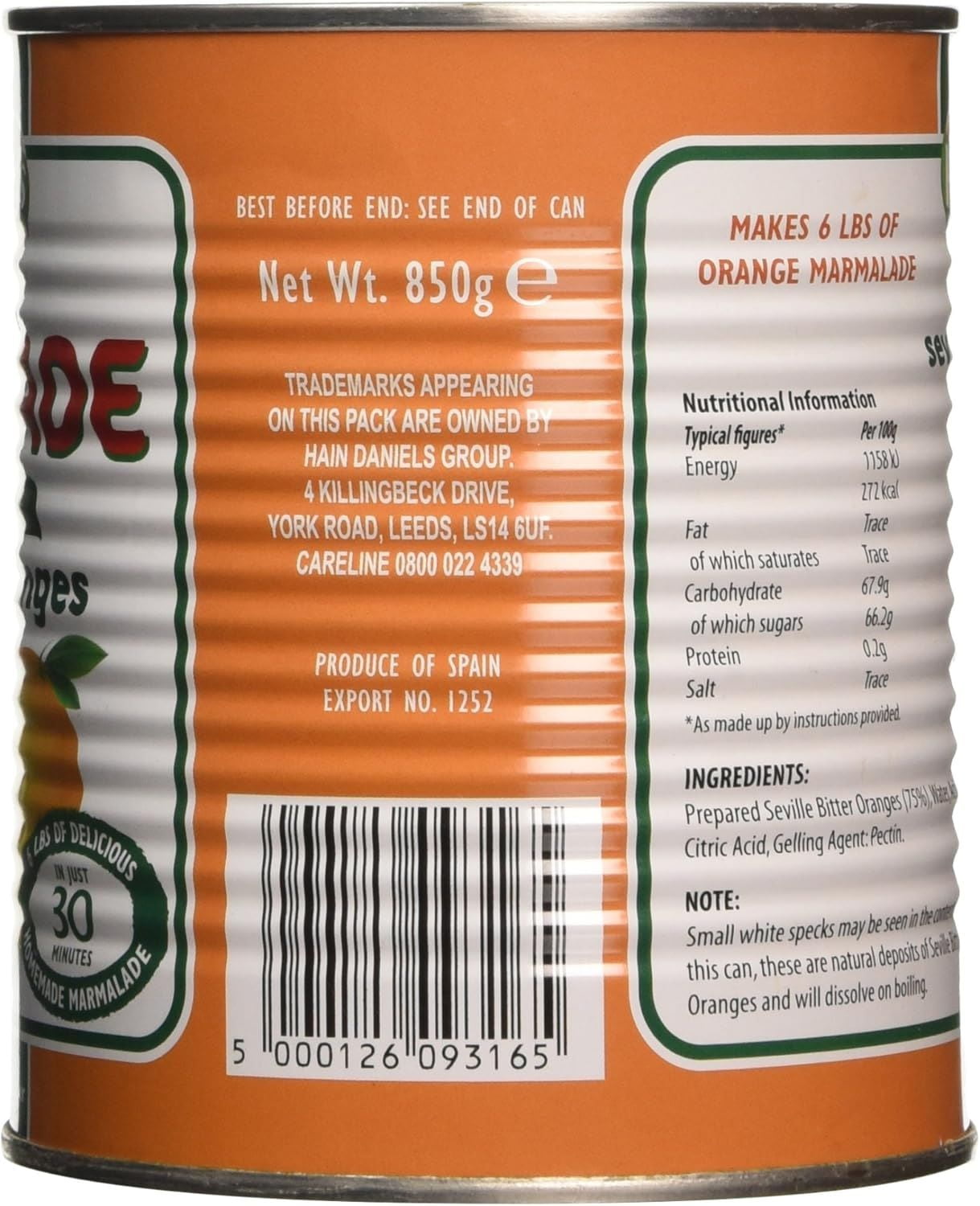 Robertson's Orange Mamade Thin Cut Orange Marmalade Mix 850gX2PK