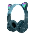 thumbnail image 1 of Worallymy Cat Ears Auriculares para juegos Auriculares inalámbricos Música Estéreo Auriculares con dientes azules y micrófono Worallymy JD735802160, 1 of 7