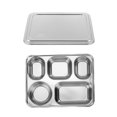 thumbnail image 1 of 1 Ensemble de Coupelles à Fruits en Acier Inoxydable Assiette à Compartiments Assiette à Collation Assiette de Restaurant Assiette pour la Maison, 1 of 7