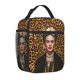 thumbnail image 2 of Bolsa térmica para almuerzo con estampado de leopardo, F-Frida, K-Kahloes, lonchera grande, bolsa térmica, lonchera, bolsa para comida de picnic en la playa, 2 of 5