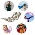 thumbnail image 4 of GZHJMY Women Girls Long Silk Scarf, Cartoon Bear Summer Lightweight Shawl, Outdoor Floral Large Wrap 71X35 Inch, 4 of 5