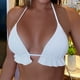 thumbnail image 5 of Traje de baño de dos piezas con tirantes divididos para mujer, traje de baño sexy de color sólido, bikini, 5 of 6