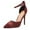 Brown, variant on Women Fashion Strappy Pointed Closed Toe Ankle Buckle Strap D'Orsay Stiletto High Heels Sandals Pumps Party Wedding Shoes Size 10 Black