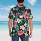 thumbnail image 4 of Fotbe Green Tropical Leaves Camisa Hawaiana para Hombre Unisex – Camisa Casual de Verano con Botones de Manga Corta de Algodón y Lino,XX-Large, 4 of 7