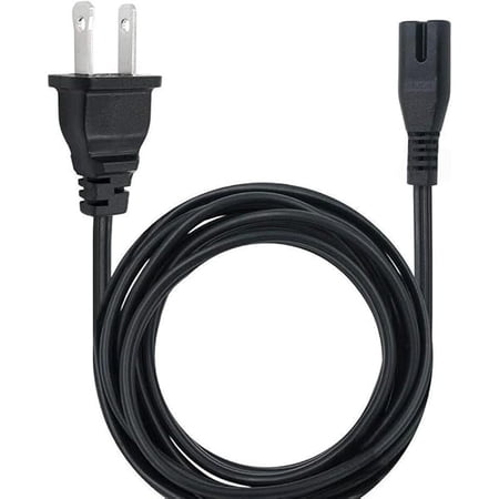 Quyaojz Black 2 Prong AC Power Cord Cable Plug for Philips Zenith Pioneer Insignia LCD LED Plasma TV Monitor Flat Screen Monitor Power Cable Audio and Video Power Cables