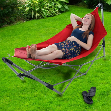 Stalwart Portable Hammock with Frame Stand and Carrying Bag