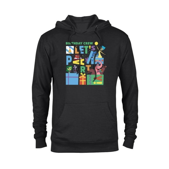 Disney and Pixar’s Inside Out Birthday Crew Let’s Party - Pullover Hoodie for Adults - Customized-Black