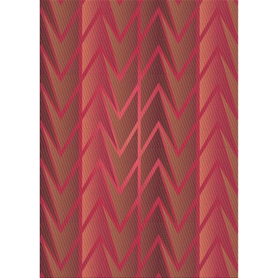 Ahgly Company Indoor Rectangle Patterned Crimson Red Area Rugs, 3' x 5'