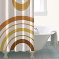 thumbnail image 4 of Brown Boho Sun, Moon and Plant Pattern Shower Curtain 36"x72" ,Bathroom Decorative Shower Curtains Set with 12 Hooks,Modern Waterproof Washable Shower Curtain, 4 of 6