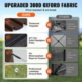 thumbnail image 4 of KFFKFF 11.5x11.5FT Camping Gazebo Screen Tent, Pop Up Gazebo, Pop Up Canopy with Mosquito Netting,6 Sides Outdoor Screen Tent with Mesh Windows and Portable Carry Bag for Camping, Backyard Party，Brown, 4 of 9