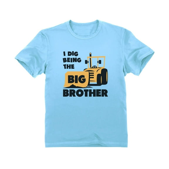 Tstars Boys' Big Brother Shirt - Tractor-Themed Graphic Tee - Perfect Sibling Gift for Pregnancy Announcements and Birthdays - Fun and Comfortable Kids Apparel