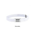 thumbnail image 3 of 1 Ensemble Ceinture Élastique Simple pour Enfants Couleur Fête Vacances Garçons Boucle Ajustable Taille Extensible Réutilisable Lavable Jeans Accessoires de Vêtements Blanc, 3 of 8