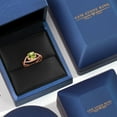 thumbnail image 5 of Gem Stone King 1.45 Ct Round Green Peridot 18K Rose Gold Plated Silver Ring, 5 of 6