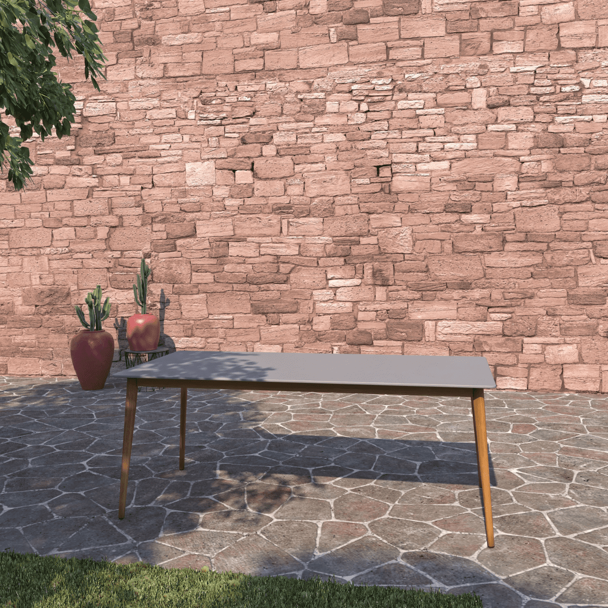 Amazonia Brighton 7-Piece Patio Rectangular Dining Table Set, Eucalyptus Wood, Ideal for Outdoors and Indoors