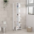 thumbnail image 4 of JERFIT Modern Linen Cabinet with Mirror Door, White Storage Organizer with Adjustable Shelves for Bedroom, Living Room, Entryway, 4 of 7