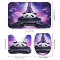 thumbnail image 3 of Funny Cute Panda 4 Pcs Shower Curtain Set with Rug Bathroom Sets with Waterproof Fabric And Non-Slip Rugs Toilet Lid Cover Bath Mat Decor with Hooks, 3 of 8